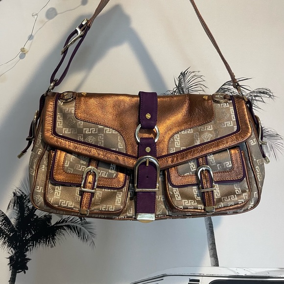 Versace Handbags - Versace Metallic Satchel Shoulder Bag